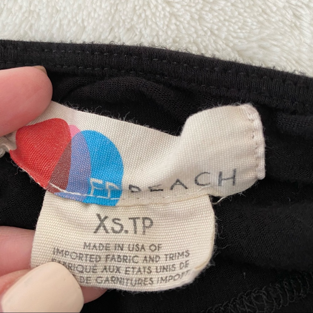FP Beach Alia Black Crop Low Back Long Sleeve Top - Picture 6 of 8